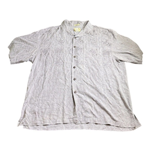 Reyn Spooner L Golden 50th Anniversary Limited Issue Brown Casual Shirt Silk - Picture 2 of 9